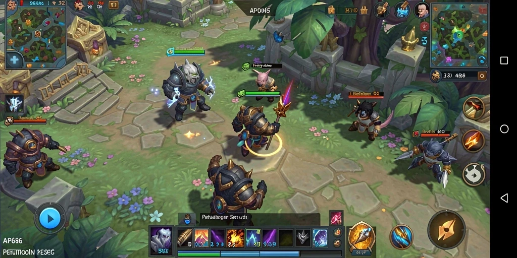 Screenshot utama AP686 menampilkan aksi pertarungan seru dalam dunia MMORPG.
