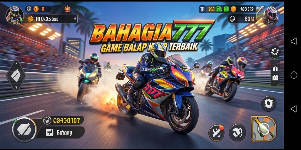 Tampilan seru balapan motor di BAHAGIA777.