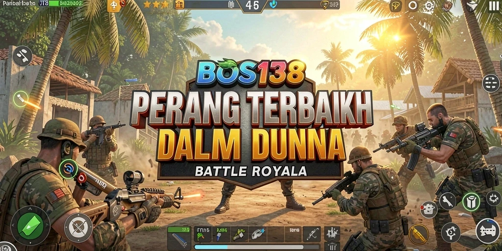 Tangkapan layar BOS138 menampilkan aksi seru di medan pertempuran Battle Royale.