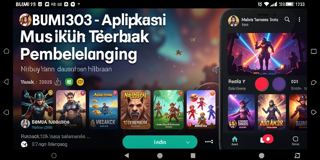 Screenshot BUMI303 menampilkan antarmuka menarik untuk pengalaman Musik.