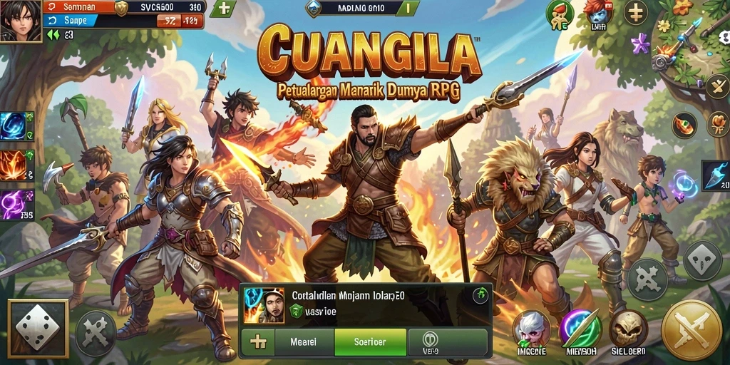 Gameplay CUANGILA yang menampilkan pertempuran seru dan interaksi karakter.