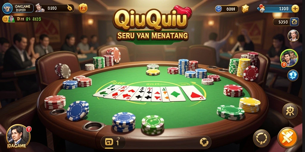 Tampilan gameplay menarik dari permainan QiuQiu IDAGAME.