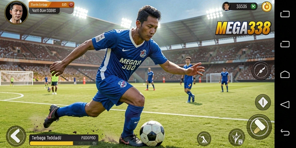 Screenshot menunjukkan intensitas permainan olahraga di MEGA338.