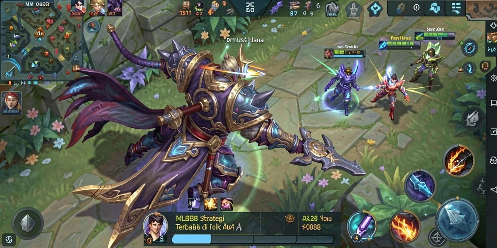 Tangkapan layar <strong>MLBB8</strong> menampilkan aksi seru dalam gameplay strategi.