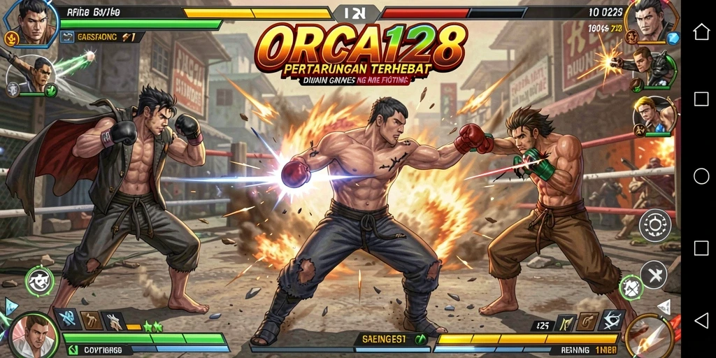 Tangkapan layar menunjukkan pertarungan seru antara dua karakter yang kuat.