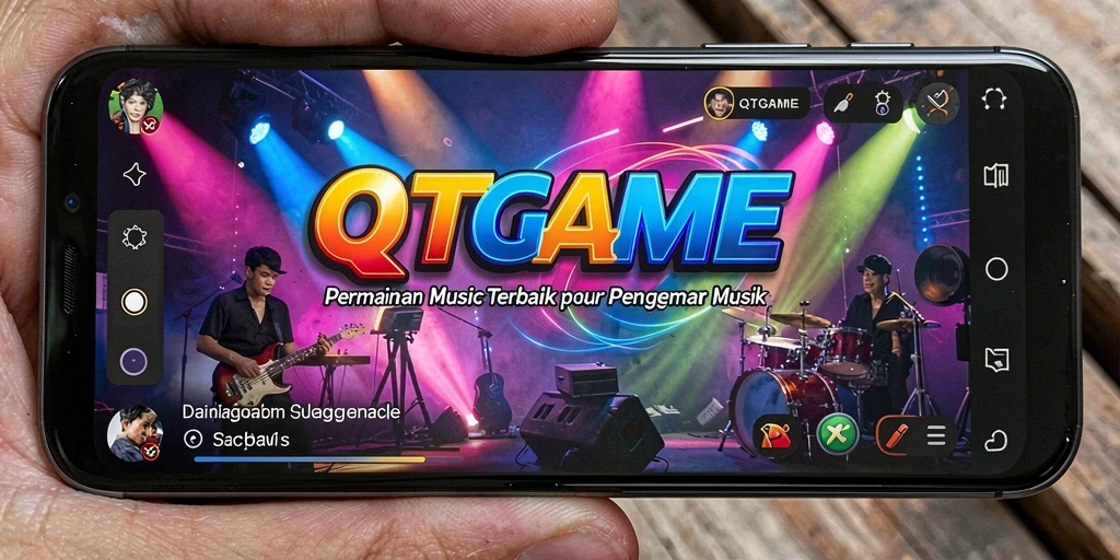 Screenshot QTGAME menunjukkan gameplay yang seru dan interaktif dalam musik.