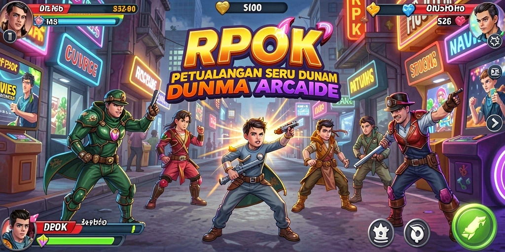 Screenshot utama RPOK menunjukkan gameplay seru dan menantang dalam dunia Arcade.