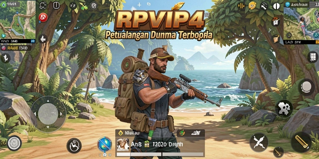 Tampilan gameplay RPVIP4 menampilkan dunia terbuka yang luas dan indah.