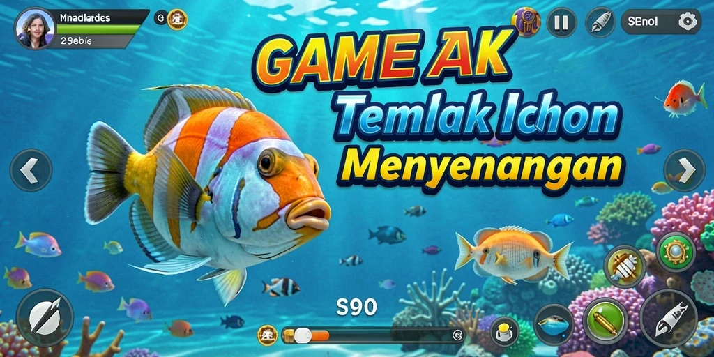 Gameplay Tembak Ikan yang seru dan mengasyikkan.