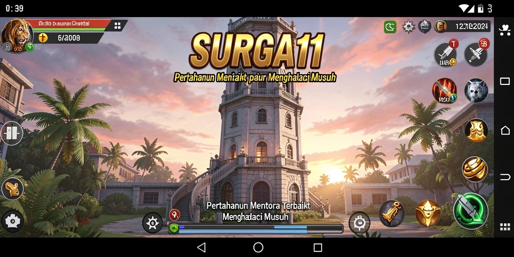 Gameplay seru SURGA11 dalam aksi Tower Defense yang mendebarkan.
