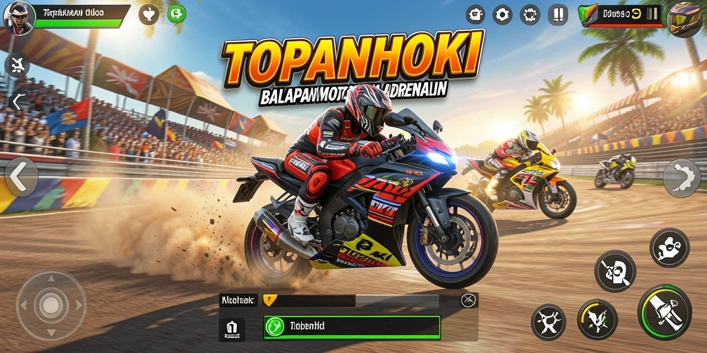 Gameplay seru dengan balapan motor yang menegangkan